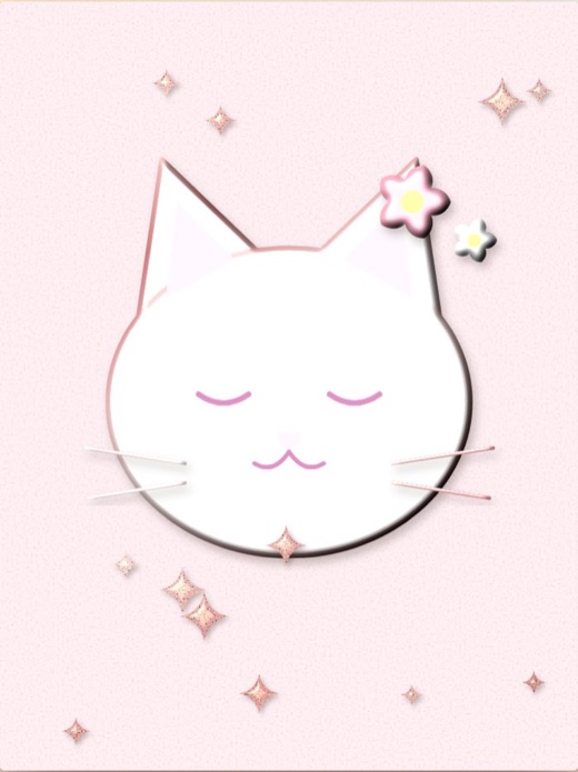 Purrfect: a white kitten with a flower by its ear