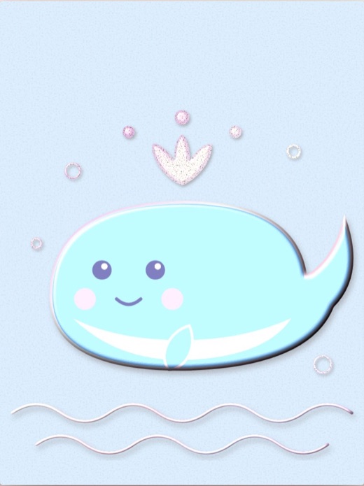 Baby Whale: a baby whale blowing a little spout